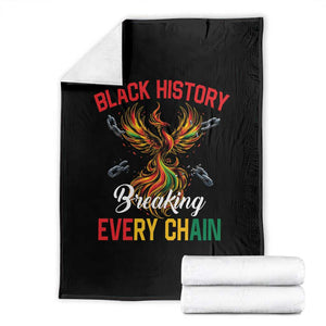 Phoenix Rising Breaking Every Chain Throw Blanket Black History Month Freedom Gift TS12 Black Print Your Wear