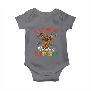 Phoenix Rising Breaking Every Chain Baby Onesie Black History Month Freedom Gift TS12 Charcoal Print Your Wear