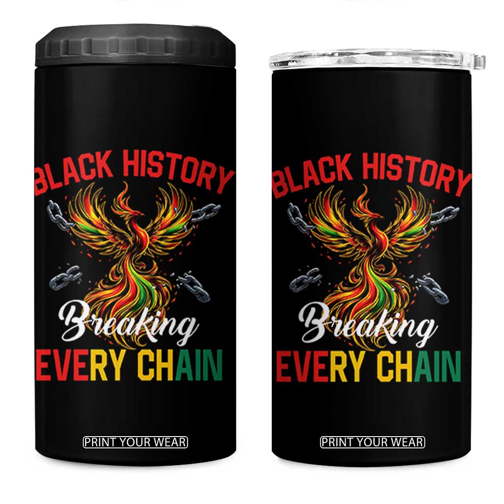 Phoenix Rising Breaking Every Chain 4 in 1 Can Cooler Tumbler Black History Month Freedom Gift TS12 One Size: 16 oz Black Print Your Wear