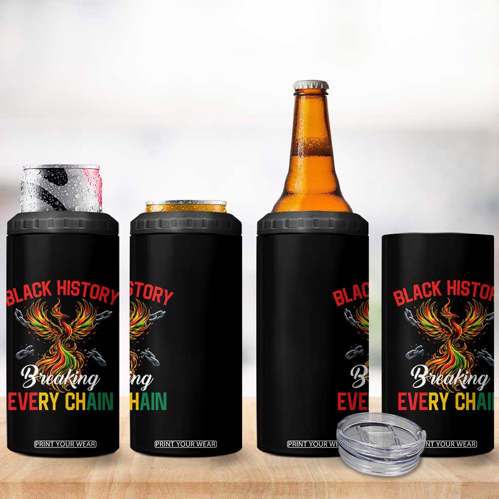 Phoenix Rising Breaking Every Chain 4 in 1 Can Cooler Tumbler Black History Month Freedom Gift TS12 Print Your Wear