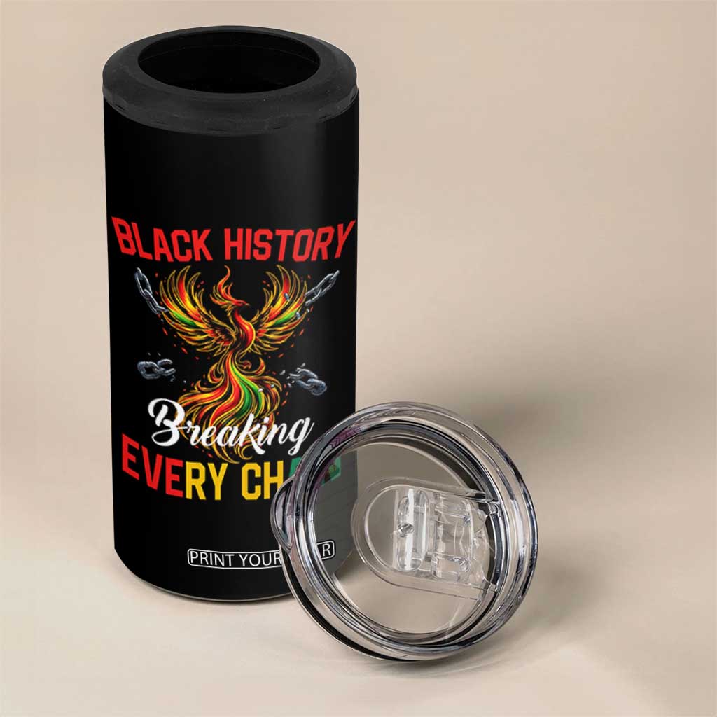 Phoenix Rising Breaking Every Chain 4 in 1 Can Cooler Tumbler Black History Month Freedom Gift TS12 Print Your Wear