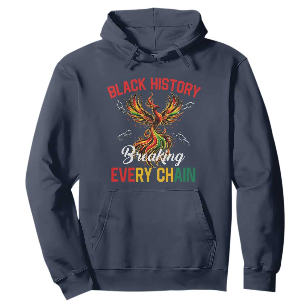 Phoenix Rising Breaking Every Chain Hoodie Black History Month Freedom Gift TS12 Navy Print Your Wear