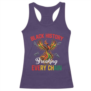 Phoenix Rising Breaking Every Chain Racerback Tank Top Black History Month Freedom Gift TS12 Purple Print Your Wear