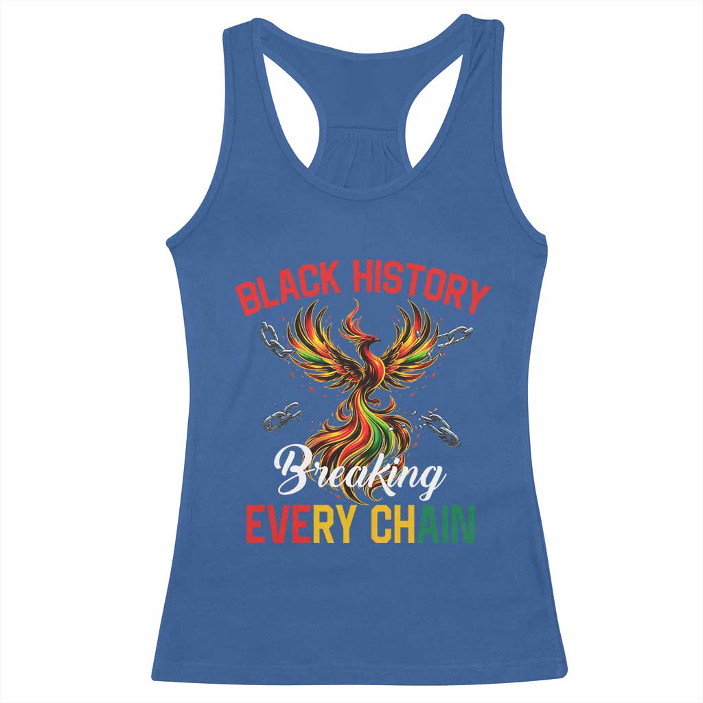 Phoenix Rising Breaking Every Chain Racerback Tank Top Black History Month Freedom Gift TS12 Royal Blue Print Your Wear