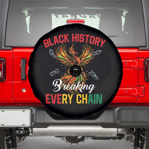 Phoenix Rising Breaking Every Chain Spare Tire Cover Black History Month Freedom Gift TS12 Black Print Your Wear