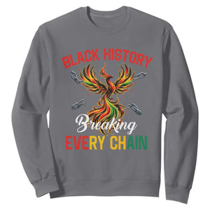Phoenix Rising Breaking Every Chain Sweatshirt Black History Month Freedom Gift TS12 Charcoal Print Your Wear