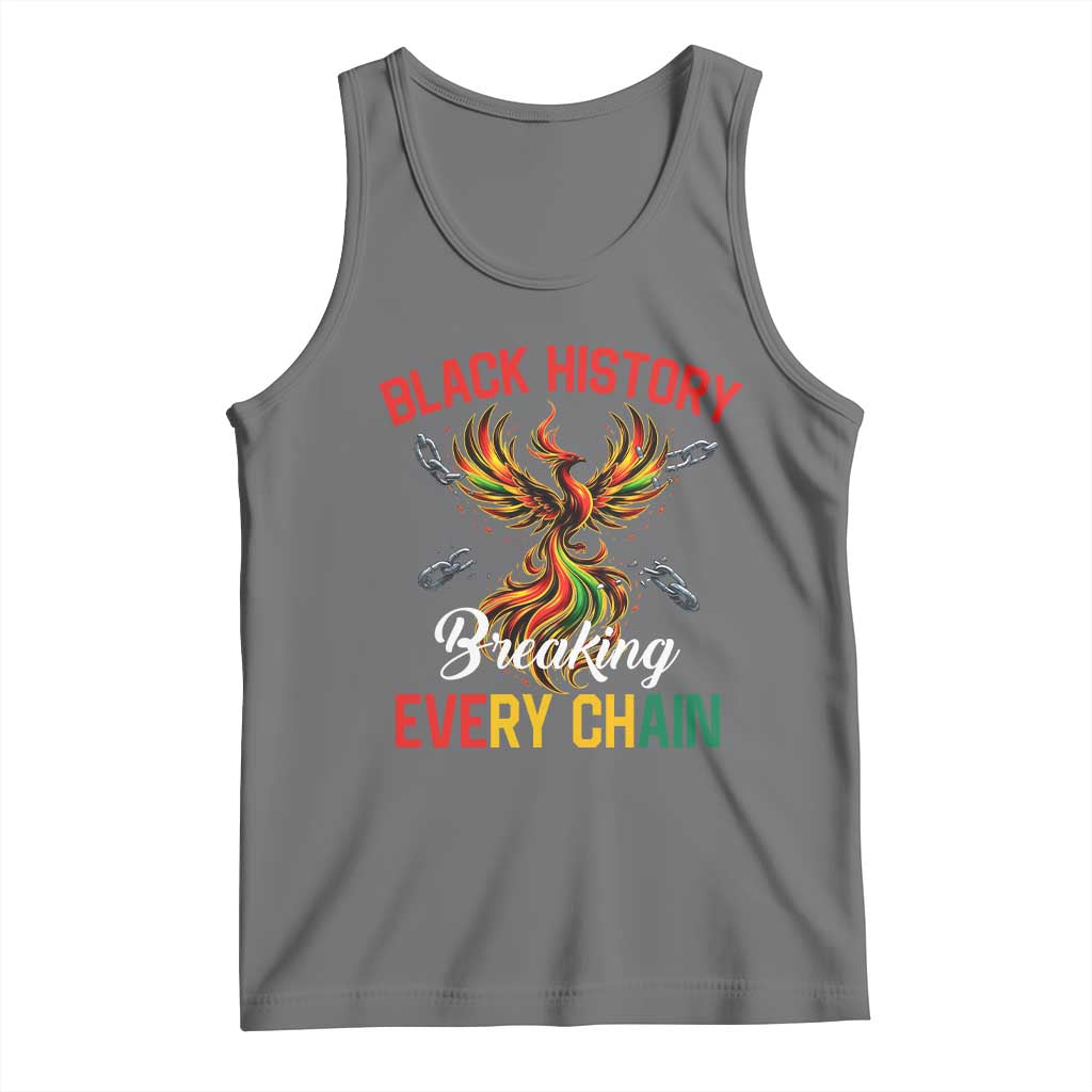 Phoenix Rising Breaking Every Chain Tank Top Black History Month Freedom Gift TS12 Black Heather Print Your Wear