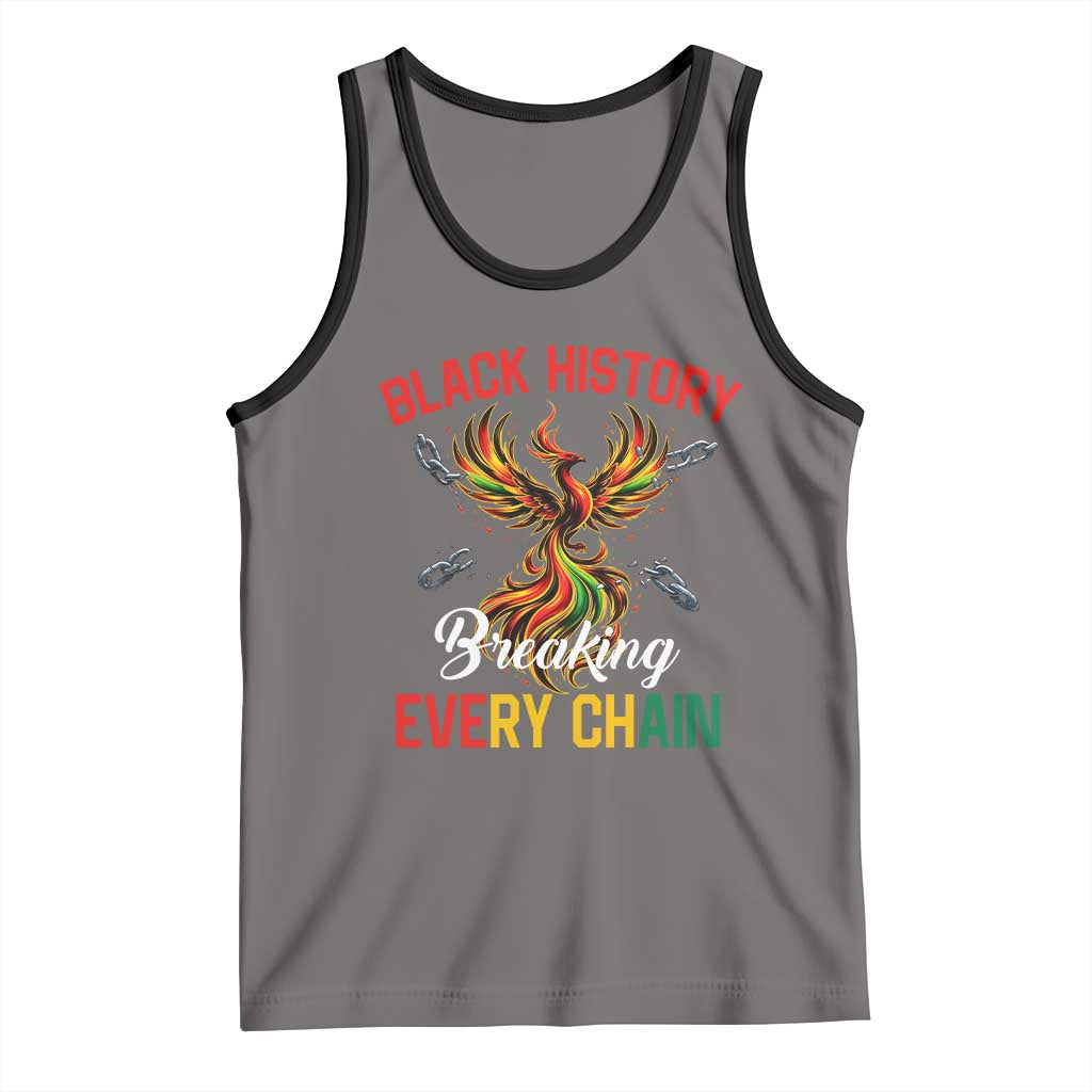 Phoenix Rising Breaking Every Chain Tank Top Black History Month Freedom Gift TS12 Deep Heather Black Print Your Wear
