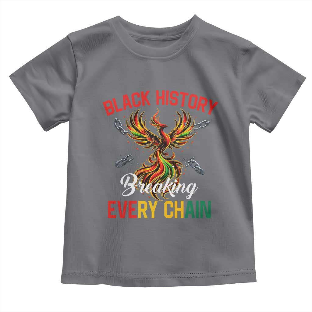Phoenix Rising Breaking Every Chain Toddler T Shirt Black History Month Freedom Gift TS12 Charcoal Print Your Wear