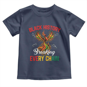 Phoenix Rising Breaking Every Chain Toddler T Shirt Black History Month Freedom Gift TS12 Navy Print Your Wear
