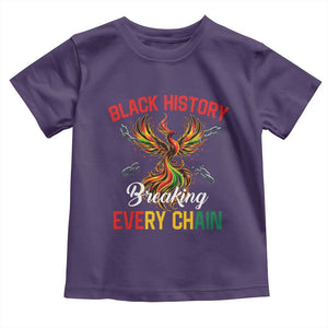 Phoenix Rising Breaking Every Chain Toddler T Shirt Black History Month Freedom Gift TS12 Purple Print Your Wear