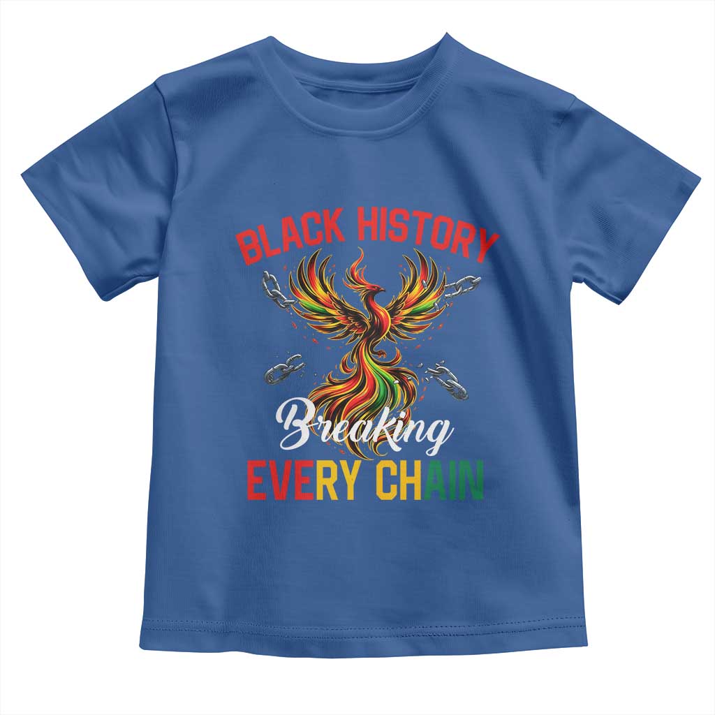 Phoenix Rising Breaking Every Chain Toddler T Shirt Black History Month Freedom Gift TS12 Royal Blue Print Your Wear