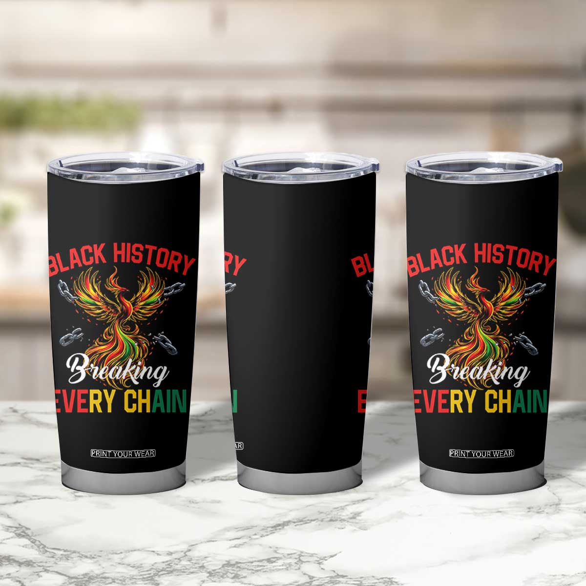 Phoenix Rising Breaking Every Chain Tumbler Cup Black History Month Freedom Gift TS12 Print Your Wear