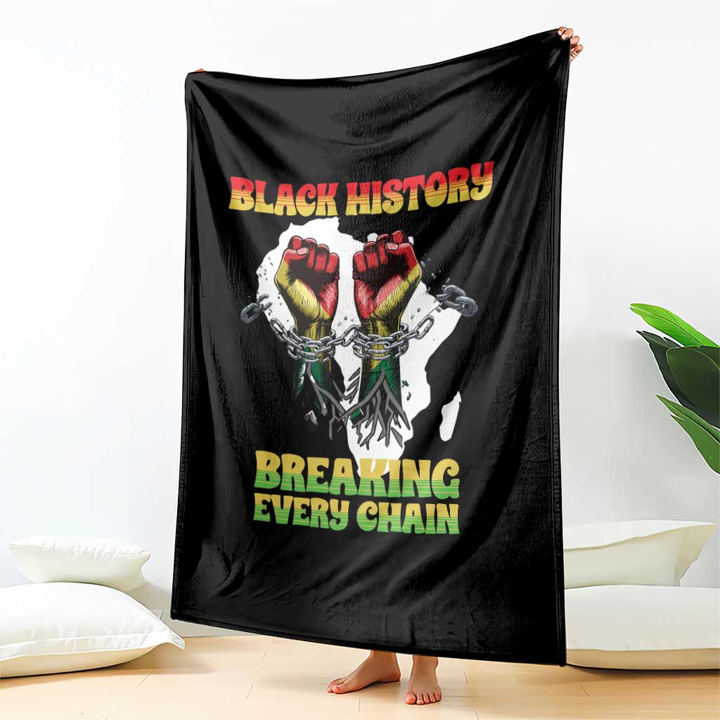 African American Civil Rights Gift Throw Blanket Breaking Every Chain TS12 Print Your Wear