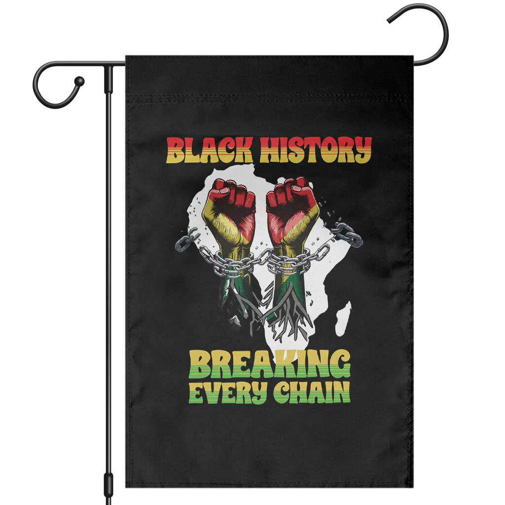 African American Civil Rights Gift Garden Flag Breaking Every Chain TS12 Black Print Your Wear