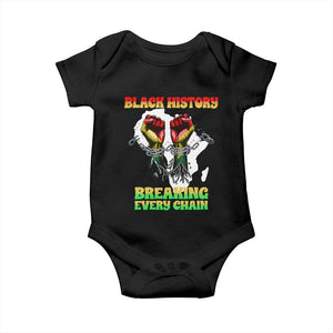 African American Civil Rights Gift Baby Onesie Breaking Every Chain TS12 Black Print Your Wear