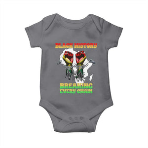 African American Civil Rights Gift Baby Onesie Breaking Every Chain TS12 Charcoal Print Your Wear