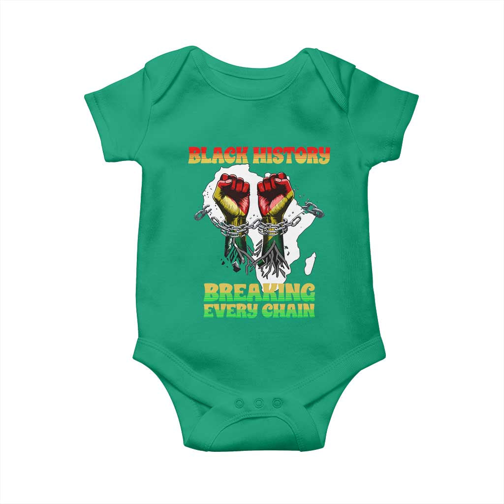 African American Civil Rights Gift Baby Onesie Breaking Every Chain TS12 Irish Green Print Your Wear