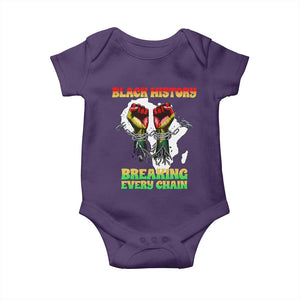African American Civil Rights Gift Baby Onesie Breaking Every Chain TS12 Purple Print Your Wear