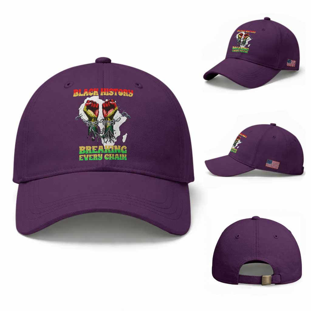 African American Civil Rights Gift Baseball Cap Breaking Every Chain TS12 Baseball Cap Universal Fit Purple Print Your Wear