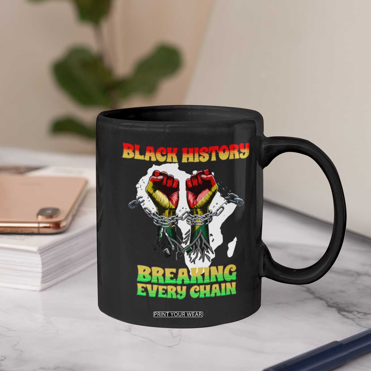 African American Civil Rights Gift Coffee Mug Breaking Every Chain TS12 Print Your Wear