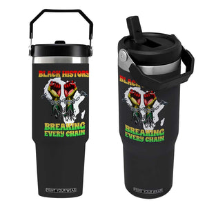 African American Civil Rights Gift Flip Straw Tumbler Breaking Every Chain TS12 One Size: 30 oz Black Print Your Wear