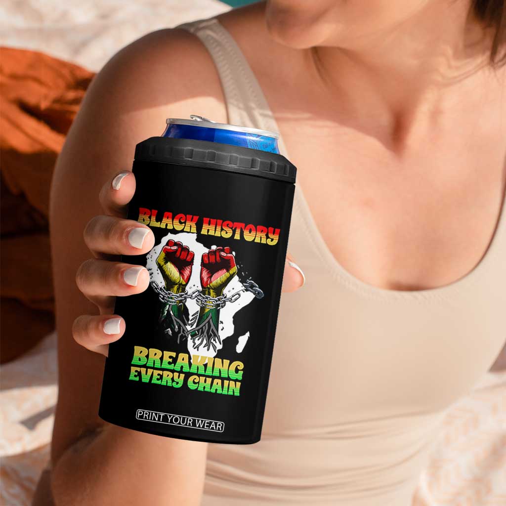African American Civil Rights Gift 4 in 1 Can Cooler Tumbler Breaking Every Chain TS12 Print Your Wear