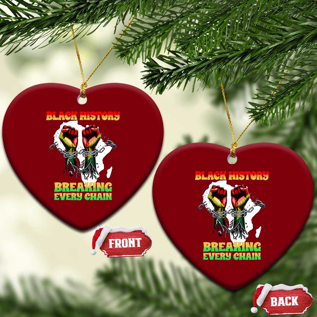 African American Civil Rights Gift Ceramic Ornament Breaking Every Chain TS12 Print Your Wear