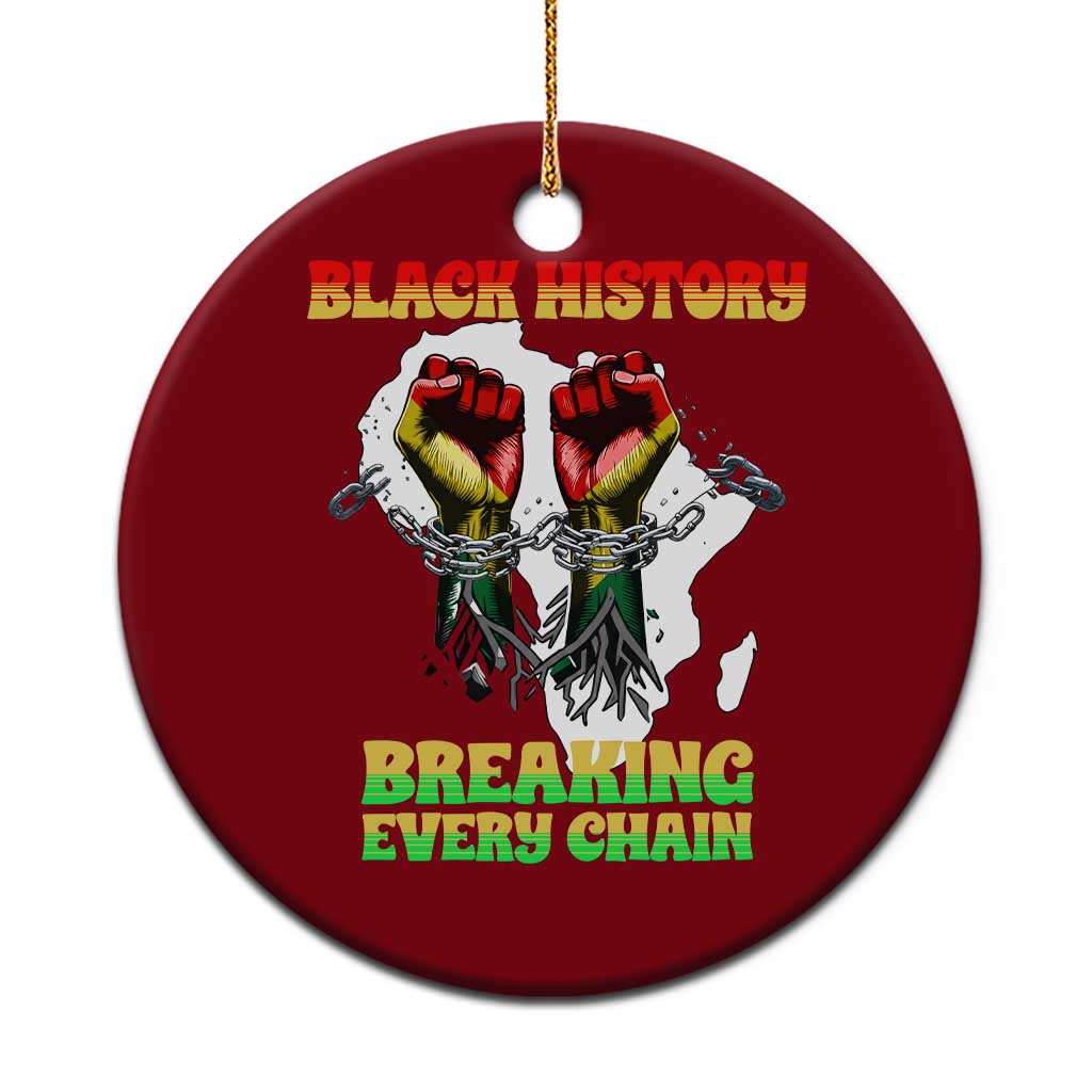 African American Civil Rights Gift Ceramic Ornament Breaking Every Chain TS12 1pc Red Print Your Wear