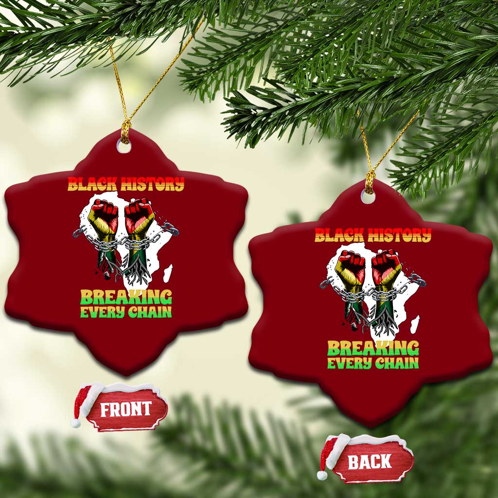 African American Civil Rights Gift Ceramic Ornament Breaking Every Chain TS12 Print Your Wear