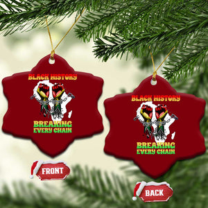 African American Civil Rights Gift Ceramic Ornament Breaking Every Chain TS12 Print Your Wear
