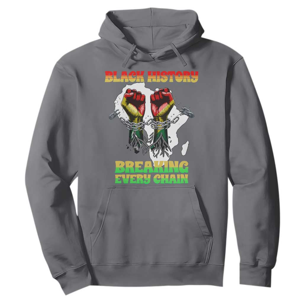 African American Civil Rights Gift Hoodie Breaking Every Chain TS12 Charcoal Print Your Wear