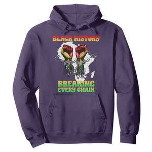African American Civil Rights Gift Hoodie Breaking Every Chain TS12 Purple Print Your Wear