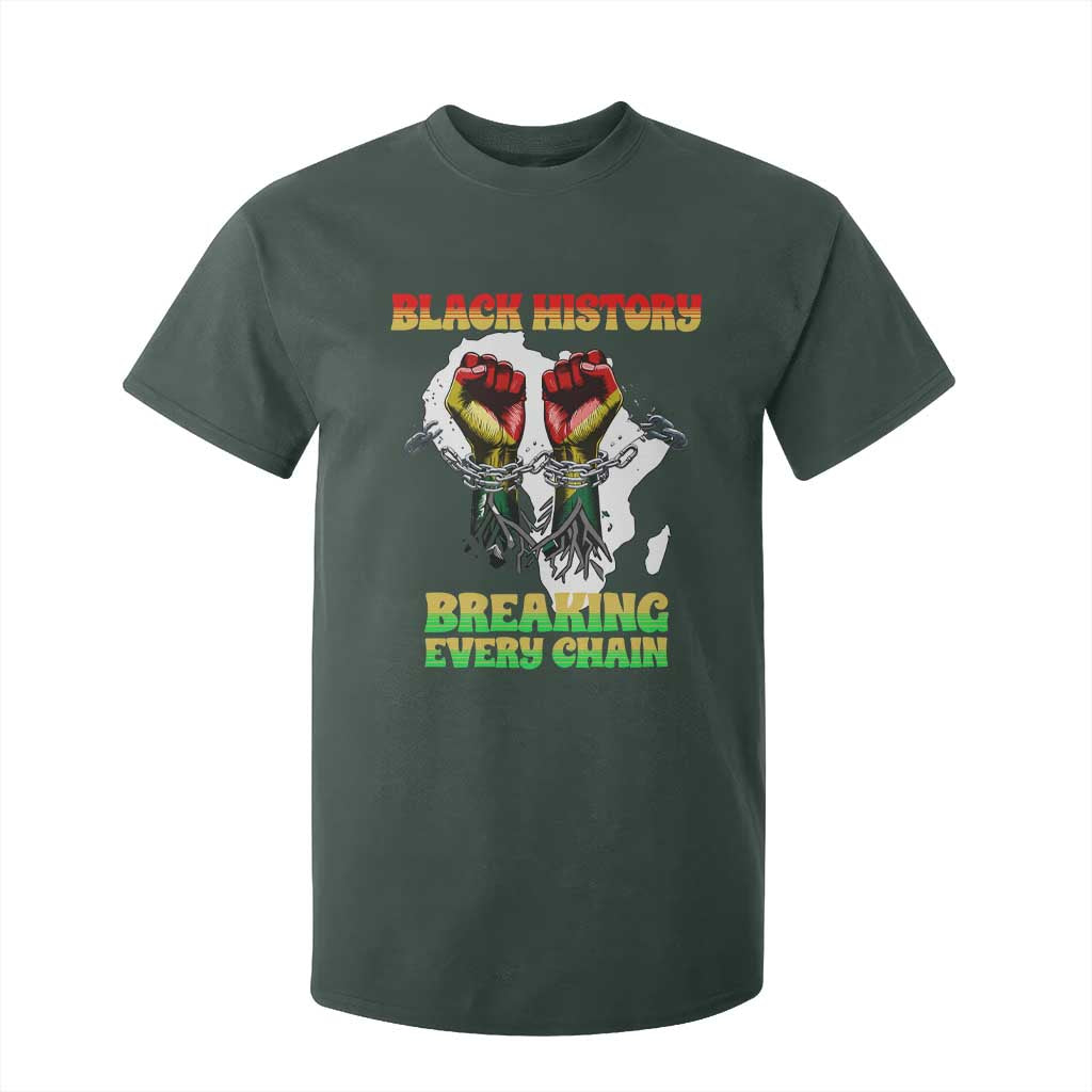 African American Civil Rights Gift T Shirt For Kid Breaking Every Chain TS12 Dark Forest Green Print Your Wear