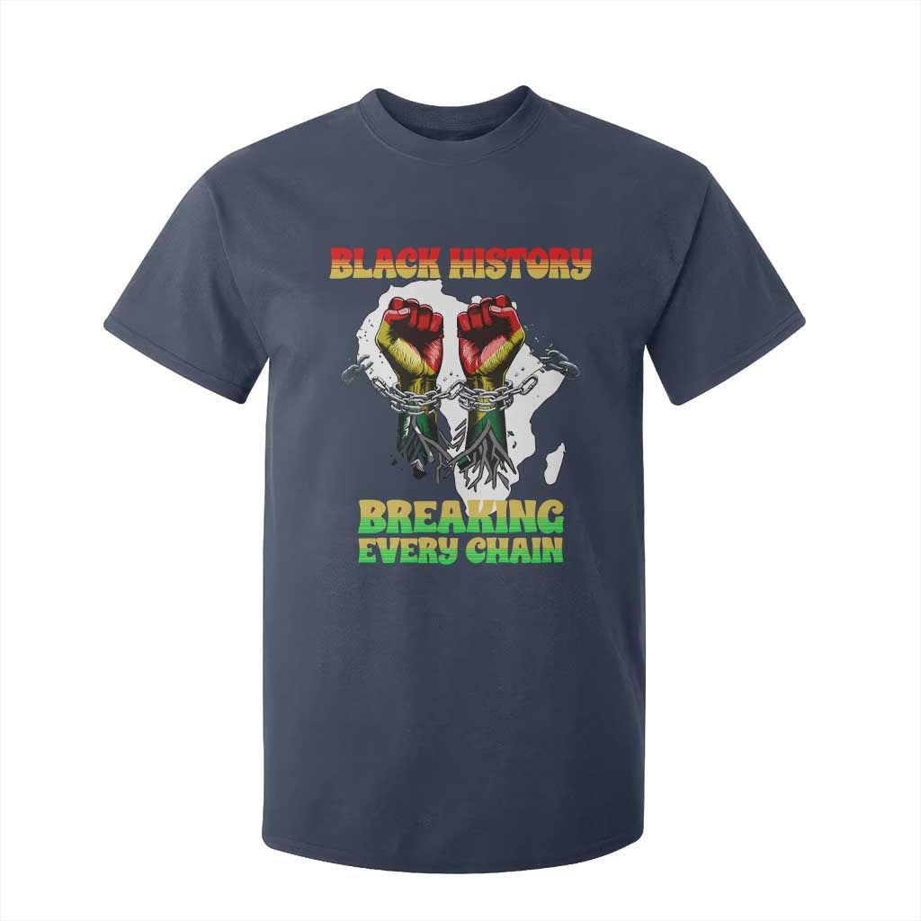 African American Civil Rights Gift T Shirt For Kid Breaking Every Chain TS12 Navy Print Your Wear