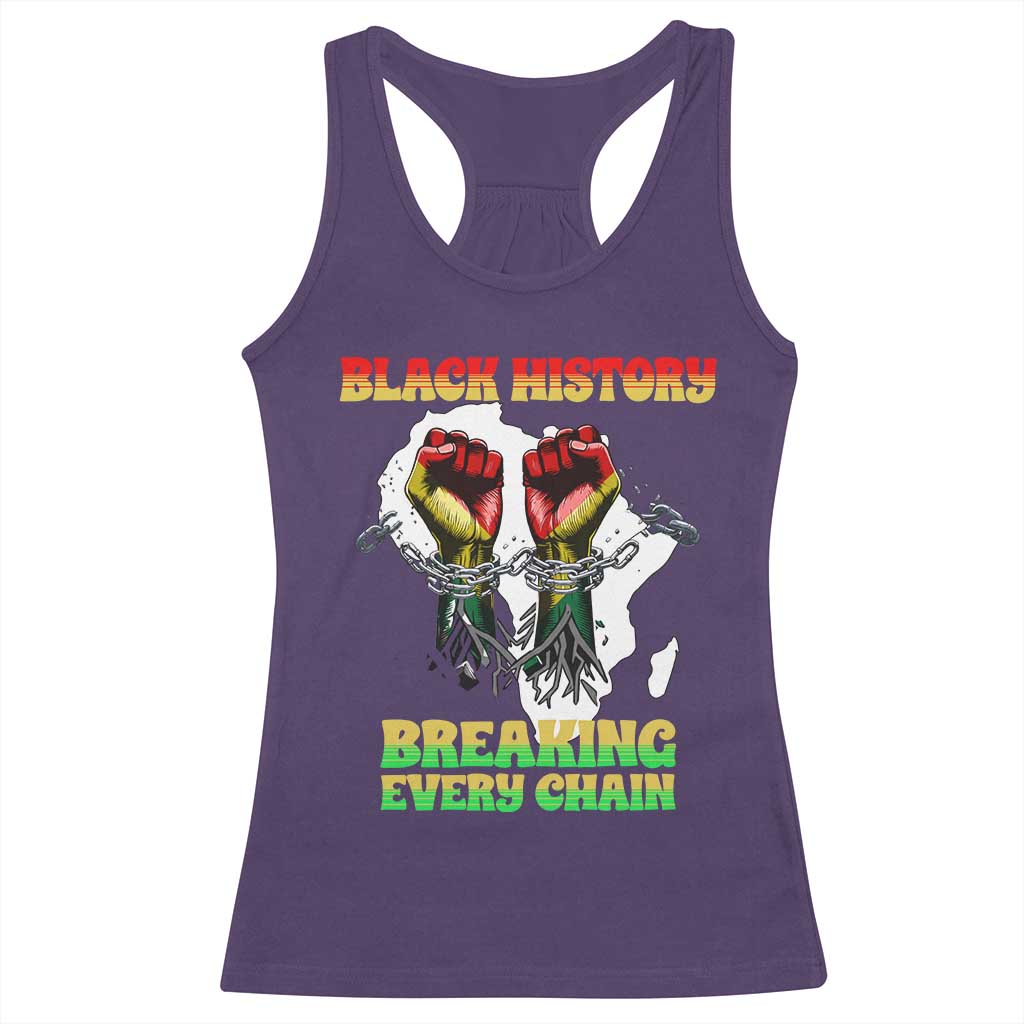 African American Civil Rights Gift Racerback Tank Top Breaking Every Chain TS12 Purple Print Your Wear