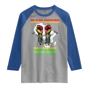 African American Civil Rights Gift Raglan Shirt Breaking Every Chain TS12 Sport Gray Royal Print Your Wear