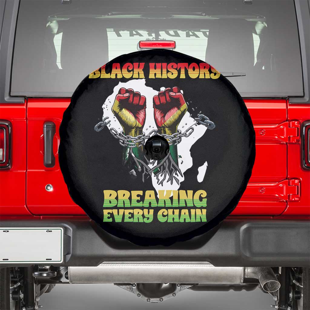 African American Civil Rights Gift Spare Tire Cover Breaking Every Chain TS12 Black Print Your Wear