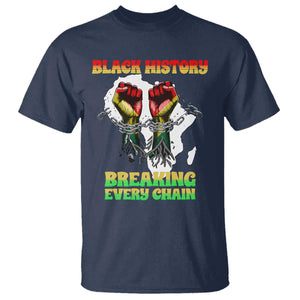 African American Civil Rights Gift T Shirt Breaking Every Chain TS12 Navy Print Your Wear