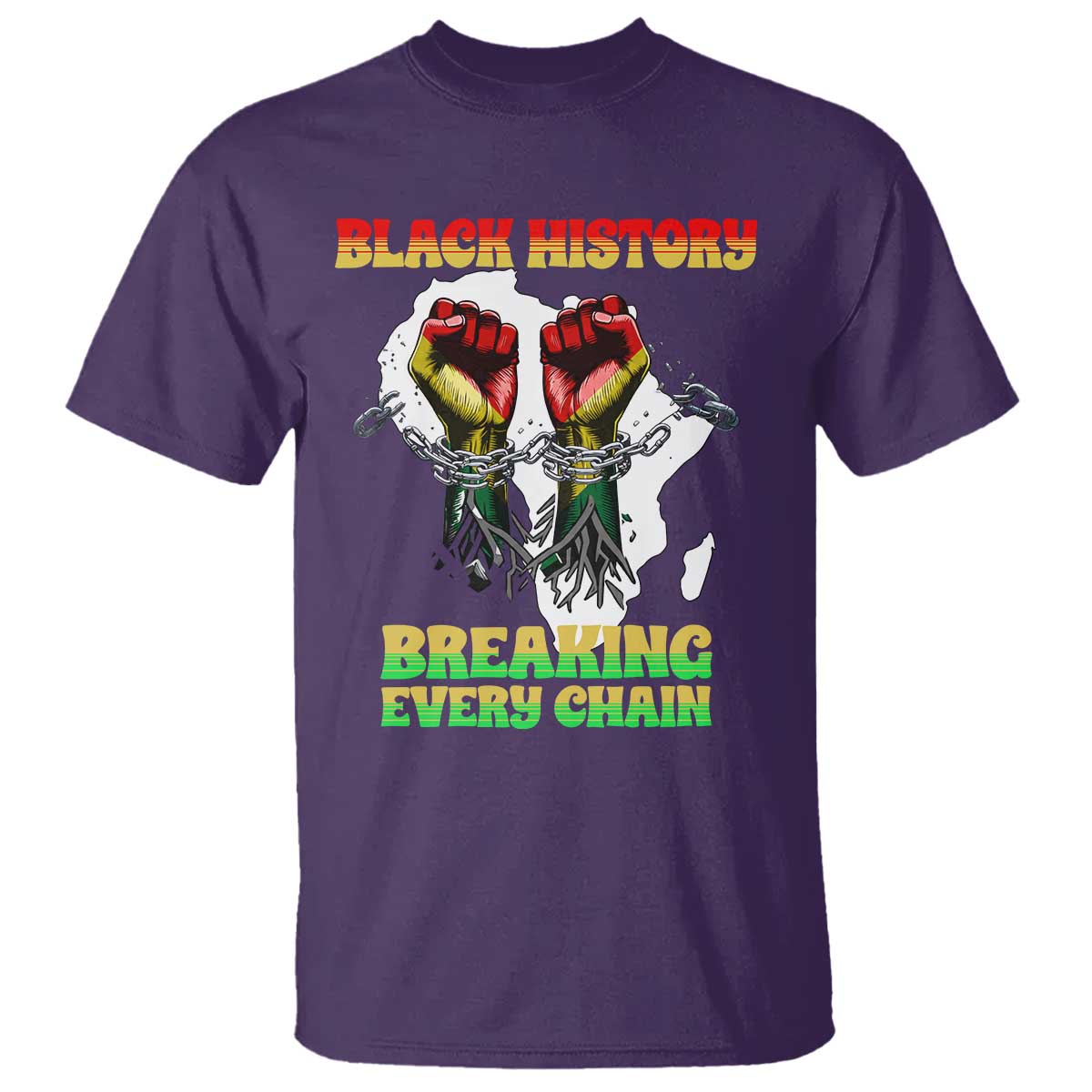 African American Civil Rights Gift T Shirt Breaking Every Chain TS12 Purple Print Your Wear