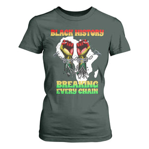 African American Civil Rights Gift T Shirt For Women Breaking Every Chain TS12 Dark Forest Green Print Your Wear