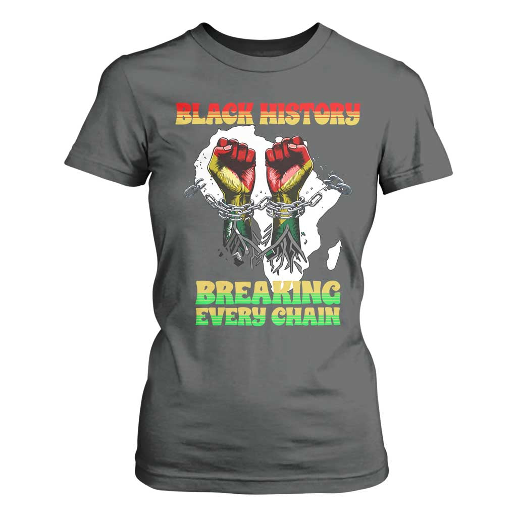 African American Civil Rights Gift T Shirt For Women Breaking Every Chain TS12 Dark Heather Print Your Wear