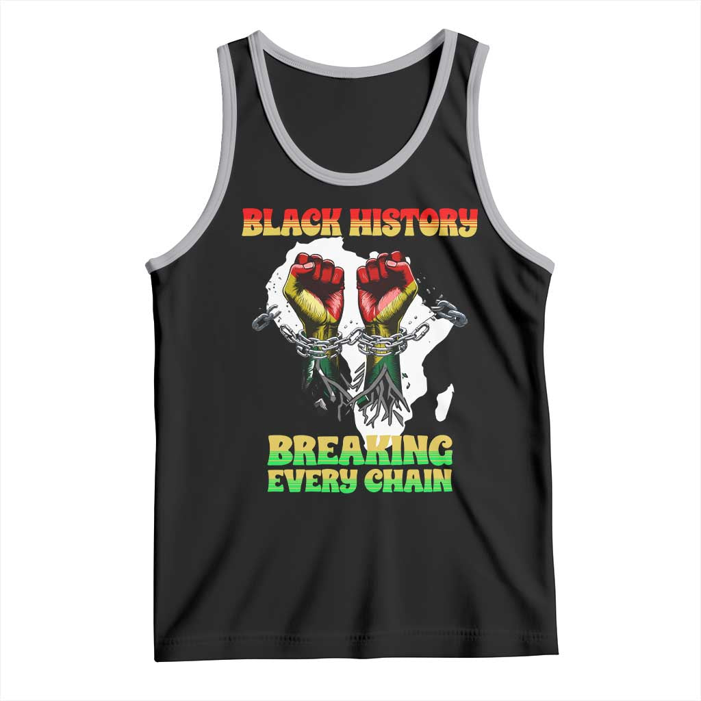 African American Civil Rights Gift Tank Top Breaking Every Chain TS12 Black Athletic Heather Print Your Wear
