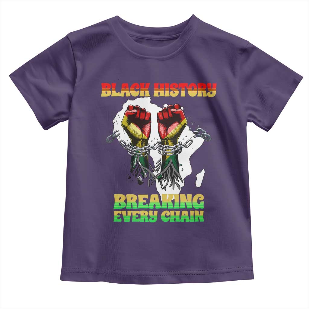 African American Civil Rights Gift Toddler T Shirt Breaking Every Chain TS12 Purple Print Your Wear