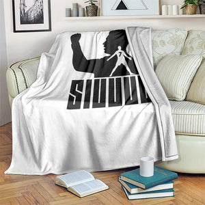Siuuuu Number Seven Soccer Celebration Throw Blanket Funny Sport Lovers Gift TS12 Print Your Wear