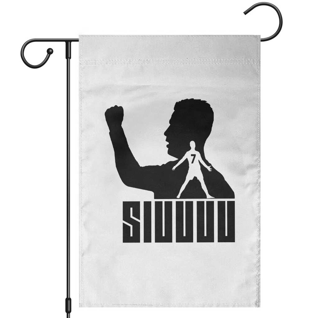 Siuuuu Number Seven Soccer Celebration Garden Flag Funny Sport Lovers Gift TS12 White Print Your Wear