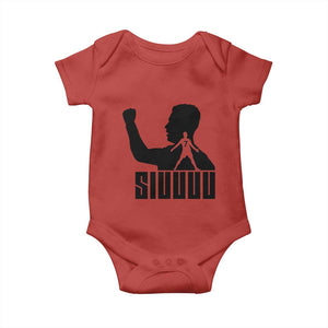 Siuuuu Number Seven Soccer Celebration Baby Onesie Funny Sport Lovers Gift TS12 Red Print Your Wear