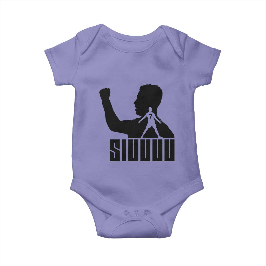 Siuuuu Number Seven Soccer Celebration Baby Onesie Funny Sport Lovers Gift TS12 Violet Print Your Wear