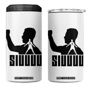 Siuuuu Number Seven Soccer Celebration 4 in 1 Can Cooler Tumbler Funny Sport Lovers Gift TS12 One Size: 16 oz White Print Your Wear