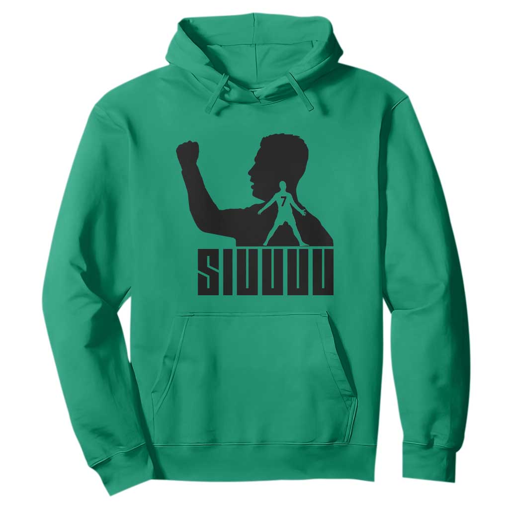 Siuuuu Number Seven Soccer Celebration Hoodie Funny Sport Lovers Gift TS12 Irish Green Print Your Wear